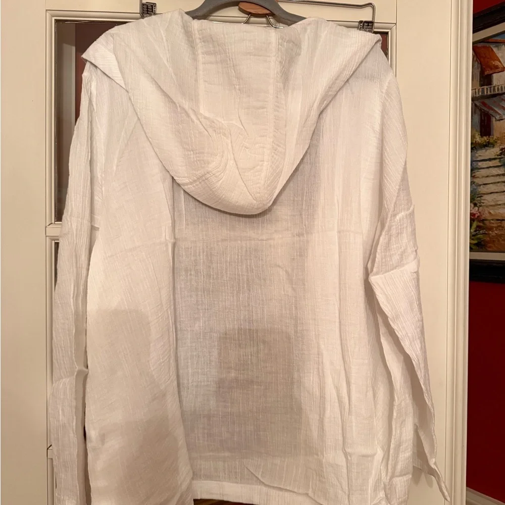 J. Jill Woman Crisp White Lightweight Jacket - Picture 4 of 5